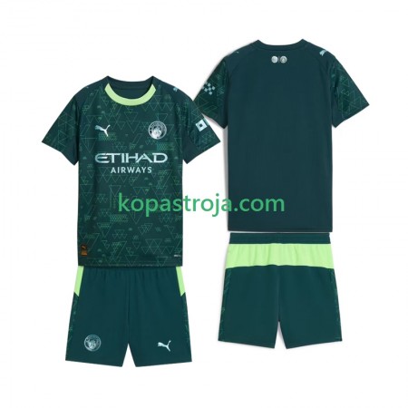 Billiga Fotbollströjor Manchester City Barn Fjärde tröja 2025/26 Kortärmad